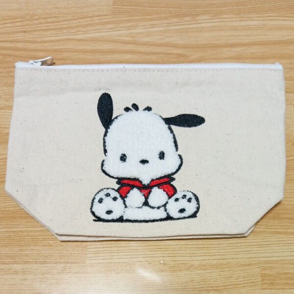 シナモロール 刺繍フラットポーチ