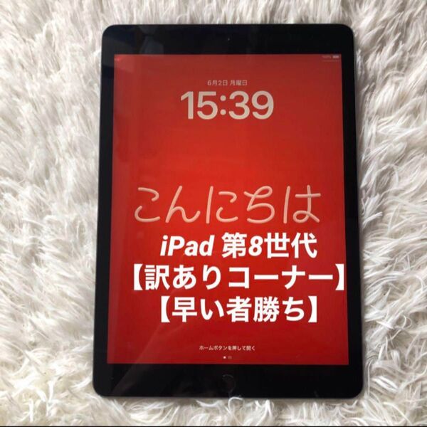 【完動品】iPad 第8世代 32GB SIMフリー【訳ありコーナー】#04 Wi-Fi Cellular スペースグレイ