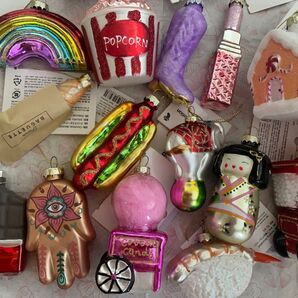 タグ付き フライングタイガー 14個セット ガラスオーナメント クリスマス ツリーデコレーション
