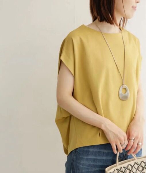 URBAN RESEARCH DOORS コットンタックフレンチプルオーバー YELLOW【3度着用】アーバンリサーチドアーズ
