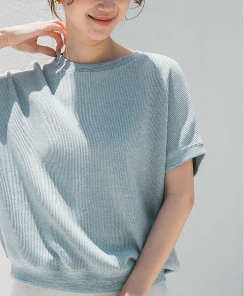 URBAN RESEARCH DOORS タックフライスフレンチTシャツBLUE 新品タグ付 2025SSアーバンリサーチドアーズ