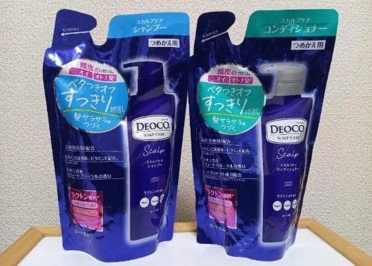 【新品/2点セット①】デオコ スカルプケアシャンプー 詰替用 370ml×1個 / コンディショナー 詰替用 370g×1個