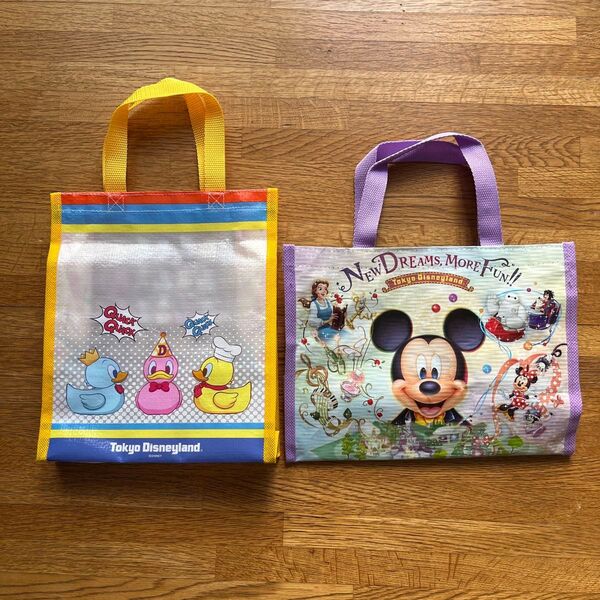 ◆トートバッグ 2セット ディズニー NEW DREAMS MORE FUN!! パルパルーザ ドナルド ミッキー ミニー 美品◆