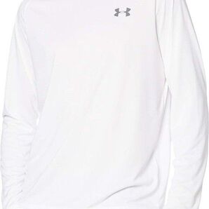 UNDER ARMOUR アンダーアーマー 長袖Tシャツ ロゴプリント ホワイト Tシャツ