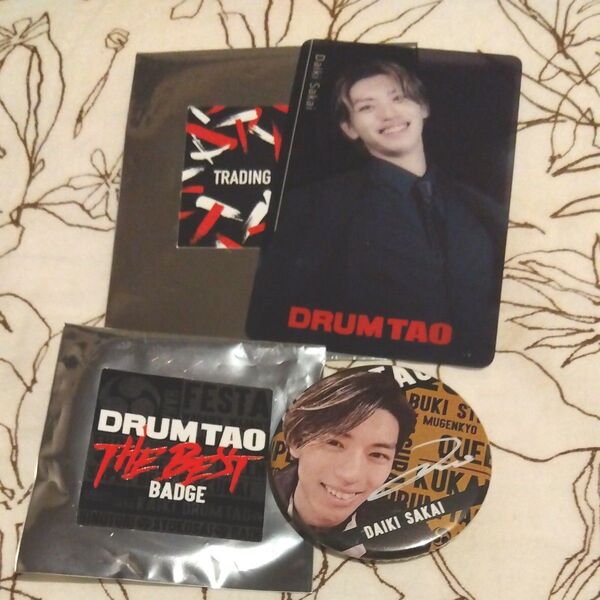 DRUM TAO 境大輝さん缶バッチ&トレーディングカード