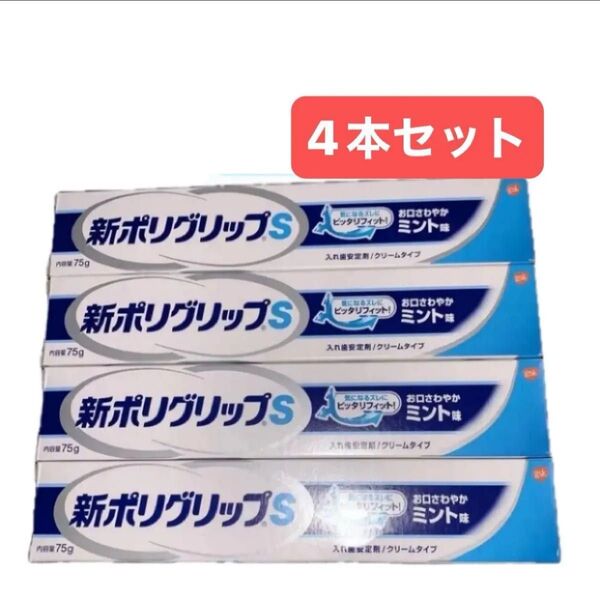4本セット 箱無し発送 ポリグリップ S ミント味 75g