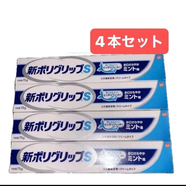 4本セット 箱無し発送 ポリグリップ S ミント味 75g