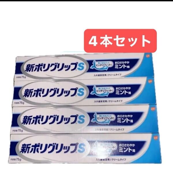 4本セット 箱無し発送 ポリグリップ S ミント味 75g