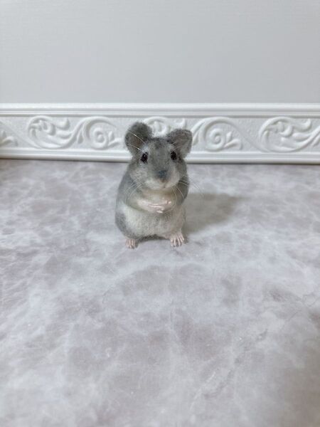 ☆ジャンガリアンハムスターぬいぐるみ☆ 羊毛フェルト アートドール ハンドメイド