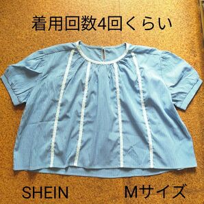 SHEIN ブルー系 ブラウス Mサイズ