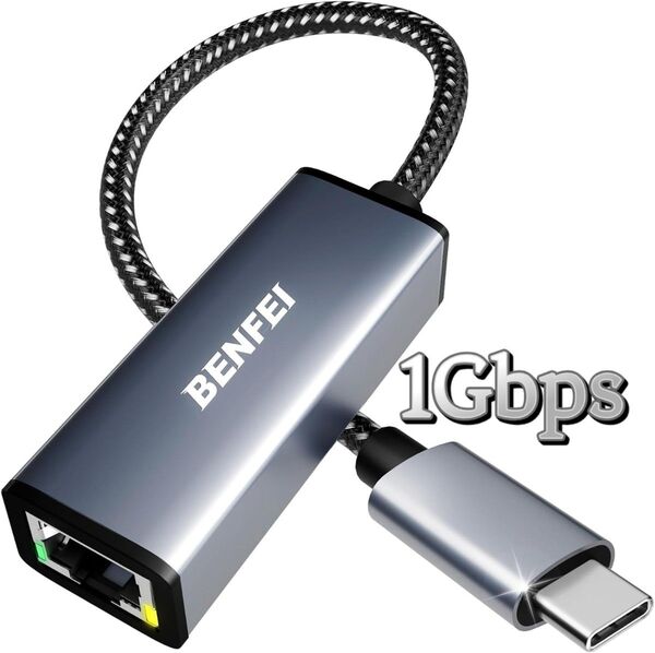 BENFEI 有線LANアダプタ USB-C 最大1Gbps / 1000Mbps USB Type-C