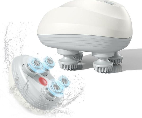 頭皮ケア 電動頭皮ブラシ 乾湿両用 3D振動 コードレス お風呂 肩 足 背中