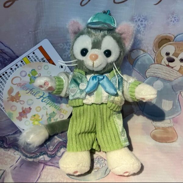 【新品】東京ディズニーシー ダッフィー&フレンズ20周年カラフルハピネス ジェラトーニ ぬいぐるみバッジ タグ付き