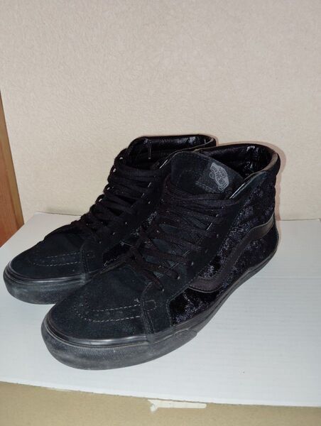 VANS SK8-HI ベルベット 27cm ブラック