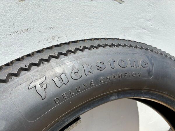 Fuckstone 4.50-18 ビンテージ タイヤ firestone ファイヤーストーン レプリカ 130/80-18