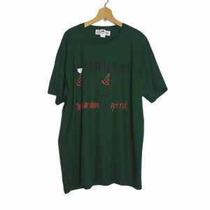 大きいサイズ Tシャツ 新品 プリントTシャツ 緑 デッドストック メンズ ＸLサイズ FRUIT OF THE LOOM フォレストグリーン #2175