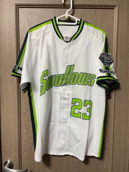 プロ野球 東京ヤクルトスワローズ ユニフォーム ユニホーム 青木宣親 Mサイズ マジェスティック MAJESTIC