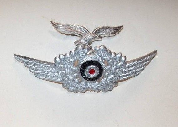 WW2ドイツ空軍 制帽用帽章 / LW 鷲章 コカルデ リース