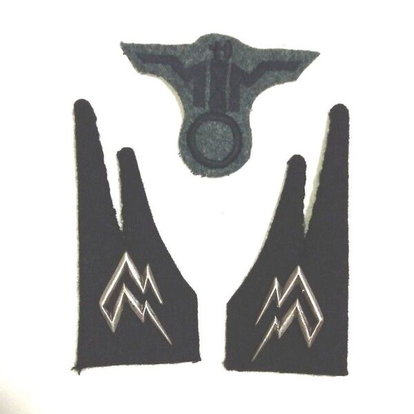 WW2(RSI期)イタリア GNR兵用帽章&襟章