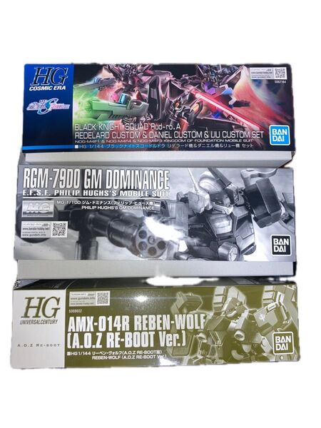 HG リーベン・ヴォルフ MG ジム・ドミナンス(フィリップ・ヒューズ機)ブラックナイトスコードスコードルドラ 3点セット