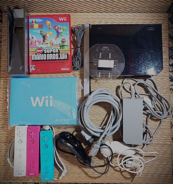 【動作確認済】箱付き/Wii SVL-S-KJ 本体、リモコン等セット