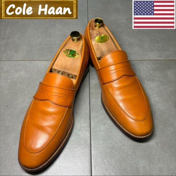 Cole Haan コールハーン コインローファー 薄茶 27.5cm 革靴 茶 コインローファー アメリカ製