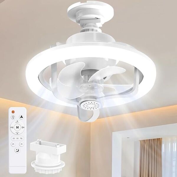 【新品】シーリングファンライト LED ファン付き照明 4000LM