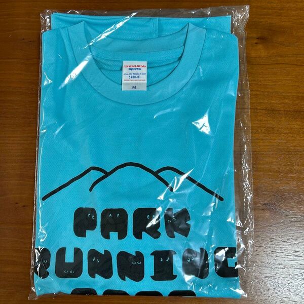 Tシャツ 速乾 新品 信夫山パークランニングレース2025参加賞 水色 M 未使用 United Athle マラソン
