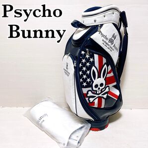 良品 Psycho Bunny ANGLO AMERICAN サイコバニー キャディバッグ アングロアメリカン 9型 5分割