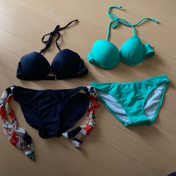中古 水着 M ビキニ スイムウェア ハウスクリーニング済み ジム 可愛い 2着セット 夏 海 プール セパレート ビキニ