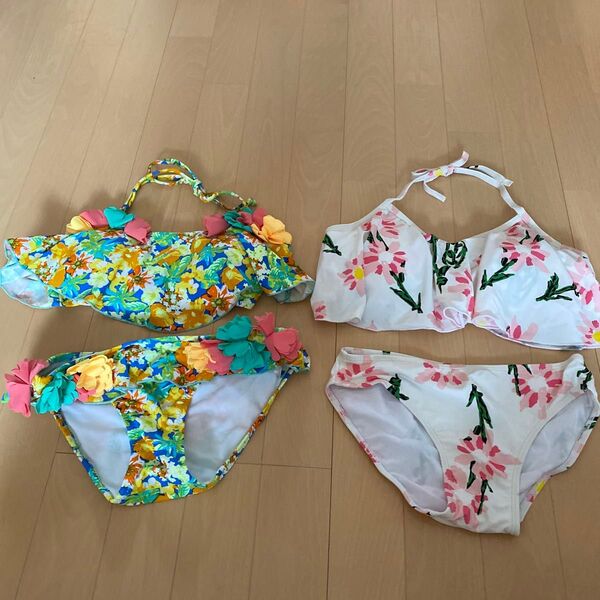 中古 水着 S ビキニ スイムウェア ハウスクリーニング済み ジム 可愛い 2着セット 夏 海 プール セパレート ビキニ