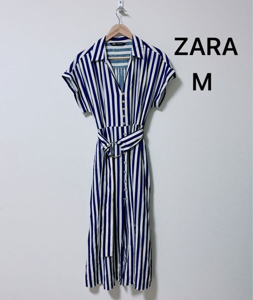 ZARA ストライプ柄ワンピース Mサイズ