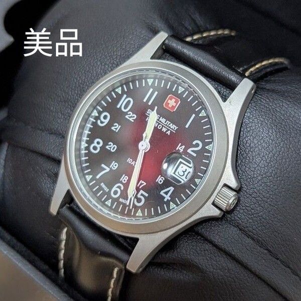 本日まで【美品】スイスミリタリー ML-5 4013 5013 ブラック 新品電池