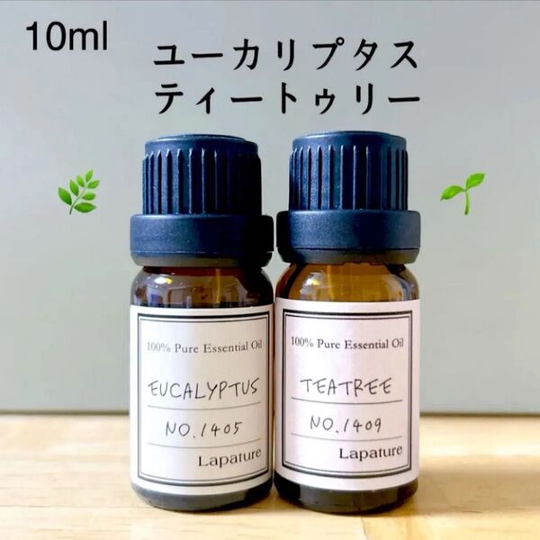 【100%天然精油】ティートゥリー ユーカリ アロマオイル 精油 エッセンシャルオイル アロマ ●追加毎に同梱割引あり