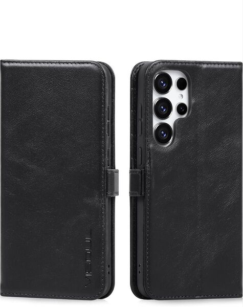 Galaxy S25 Ultra 対応 ケース 手帳型 本革 サイドグネット式