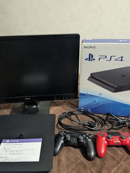 本体PS4 CUH-2000A 1GB 純正コントローラー×2、モニターセット