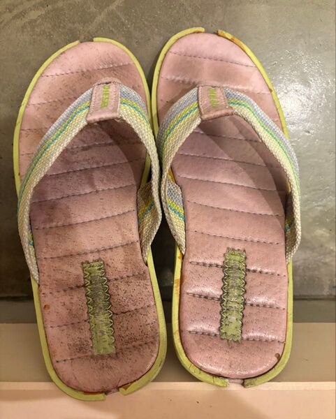 希少品!DIESEL レザーサンダル 紫 サイズ23.5