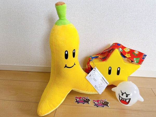 【5点セット】ユニバ マリオスターポップコーンバケツ USJ限定 スーパーニンテンドーワールド バナナ クッション テレサ まとめ