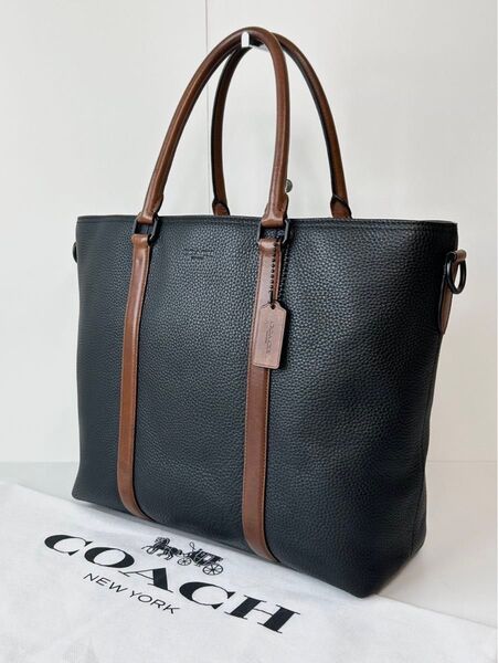 【美品】定価9.3万 コーチ メンテ済み COACH メンズ ビジネス バッグ レザー 本革 トートバッグ ブリーフケース