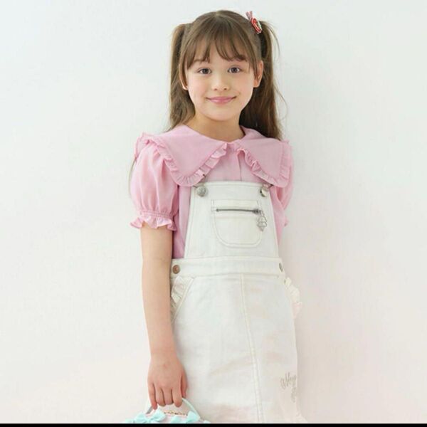 メゾピアノ 130 mezzo piano シャツ フリル ブラウス 半袖 女の子 新品