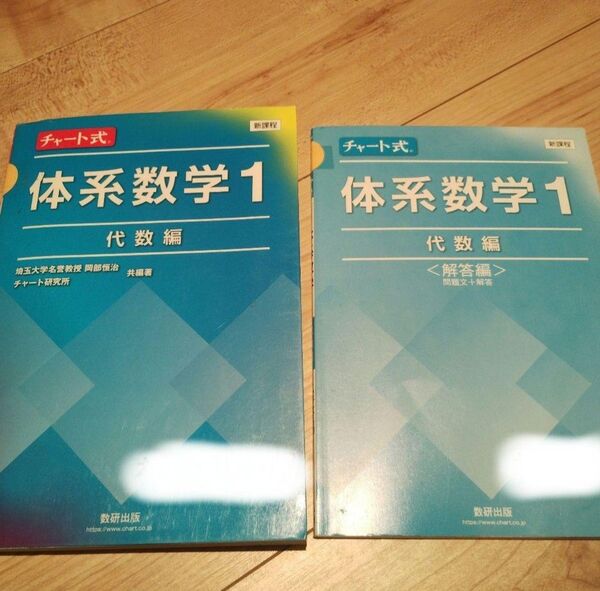 【縁起物】チャート式 体系数学1 代数編 解答編 2冊 数研出版