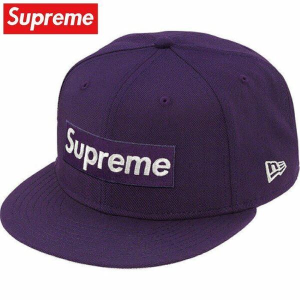 送料無料 紫 7 3/8 Supreme $1M Metallic Box Logo New Era cap purple シュプリーム メタリック ボックスロゴ ニューエラ キャップ 20ss
