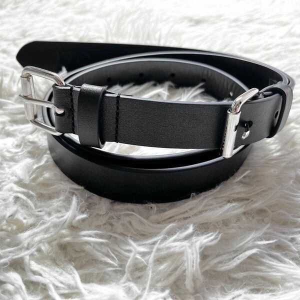美品 MM6 Maison Margiela ダブルバックル ベルト 黒
