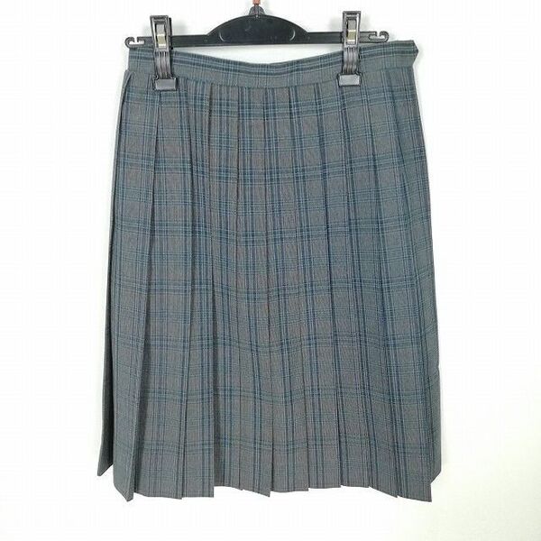 JKスカート コスプレ スクールスカート 夏物 W63 L63 グレー系チェック 中学 高校 プリーツ 制服