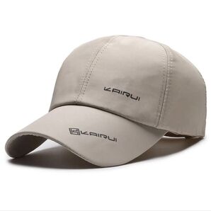 キャップ メンズ レディース 野球帽アウトドア 釣り ランニング スポーツ UVカット ベージュ
