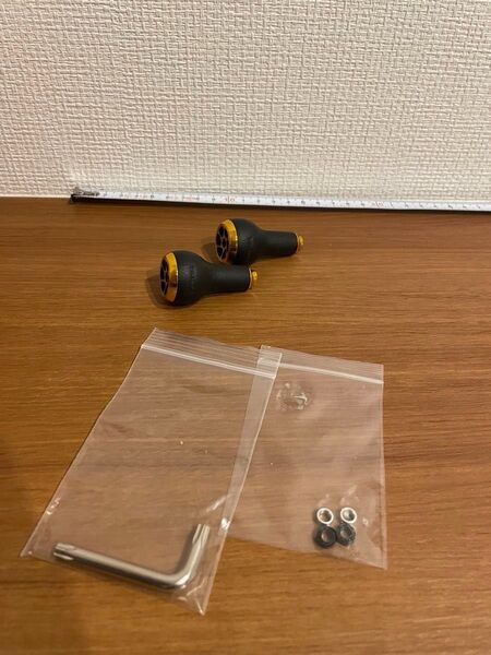 ゴメクサス タッチノブ2個 27mm シマノタイプA ダイワタイプS ブラックゴールド 合計2個