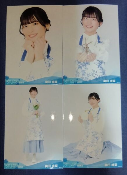 ★ 奥田唯菜 STU48 2025年5月度 ランダム生写真 / 4種 コンプ