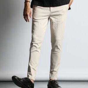 【定価12,100円】「ガムストレッチ」接触冷感 スキニー イージーチノパンXL