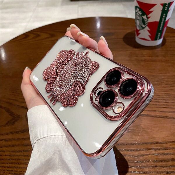 iPhone 15pro Maxケースキラキラ ハローキティスマホ ケースピンク