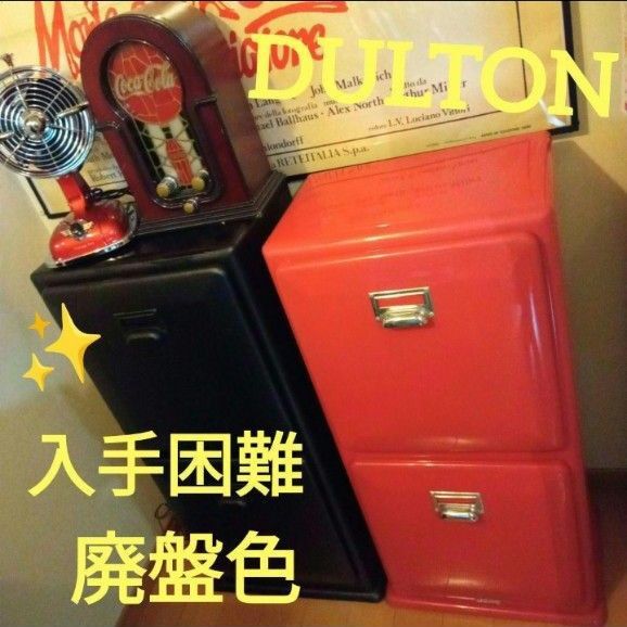 【美品 廃盤色 入手困難】DULTON トラッシュカン ダブル デッカー ゴミ箱 レッド